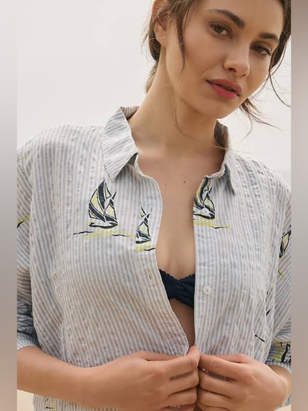 New Anthropologie Daria Buttondown Tunic Size XL - Picture 3 of 6